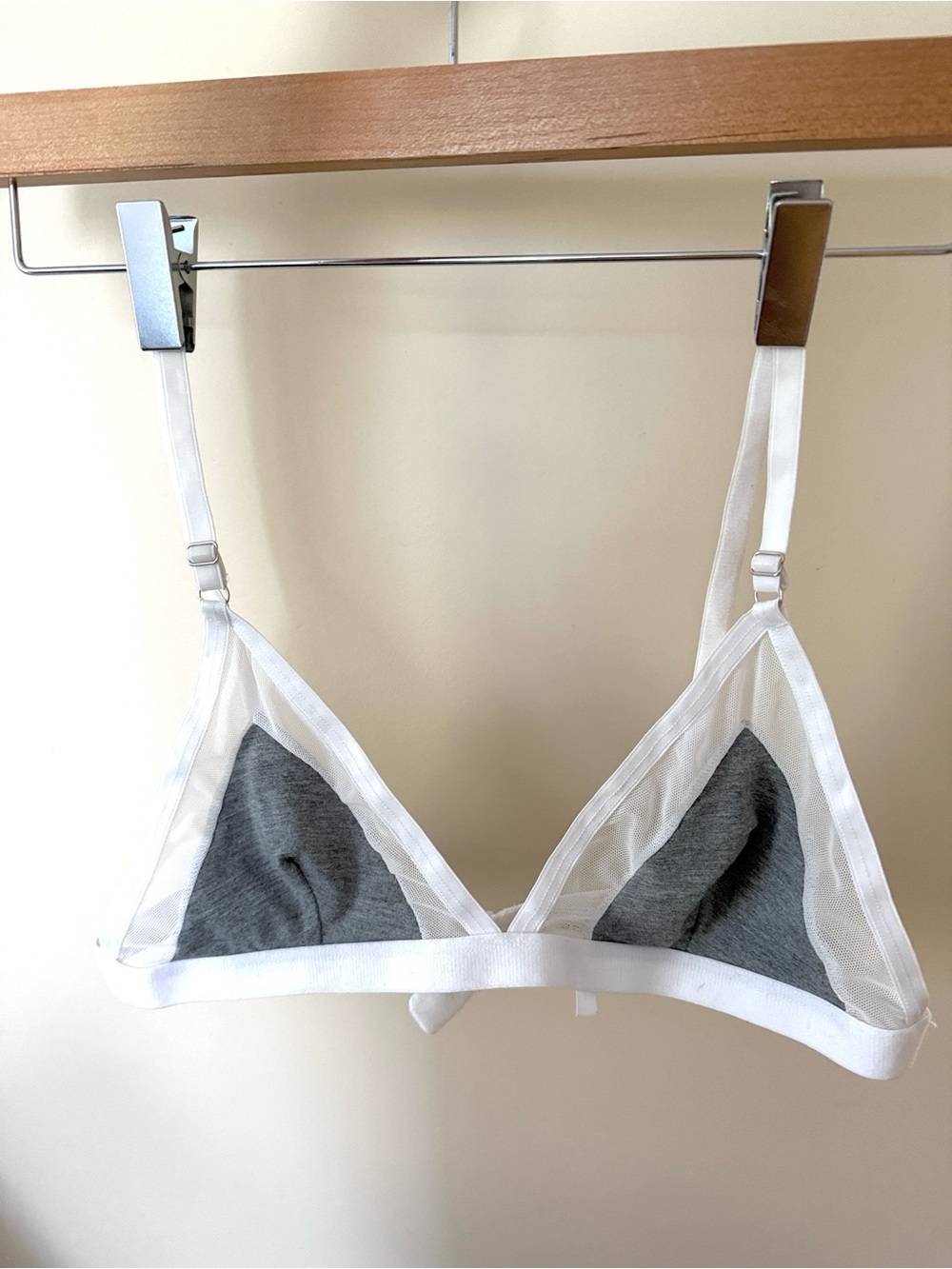 Mary Young Designer -  Triangle Bralette with Gray Insets